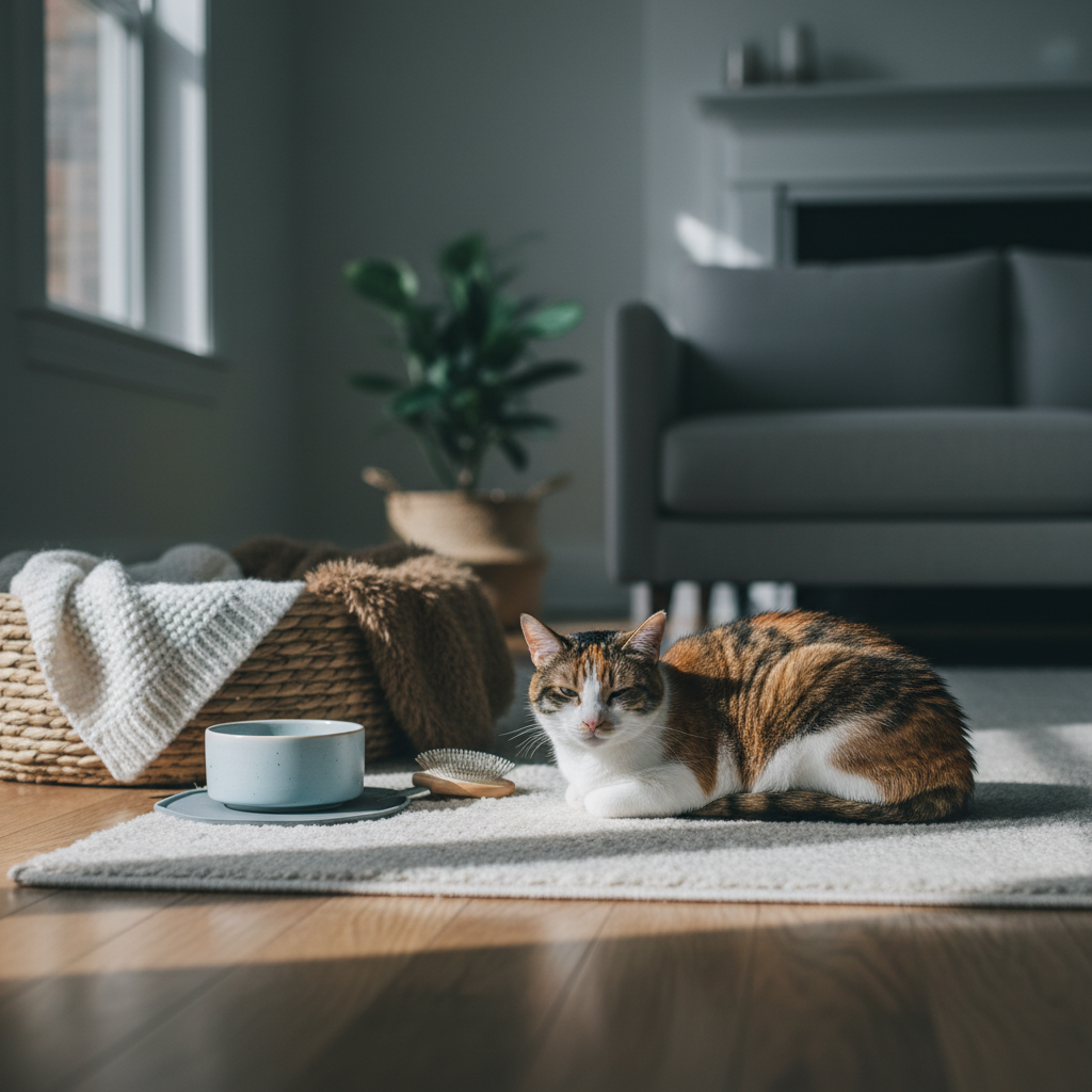 橘白色貓咪居家照護情境與健康自我檢查，小物品反映飼主在貓咪健康保健細節的用心管理，都市生活與細節觀察最常遇到的迷思都藏在這些日常一景。看到這裡很多人會放心一點，因為毛孩的小狀態確實可以靠日常多一步觀察幫助管理，但就算偶爾沒注意到，也不用太自責，每一個用心日常都會被毛孩記得。