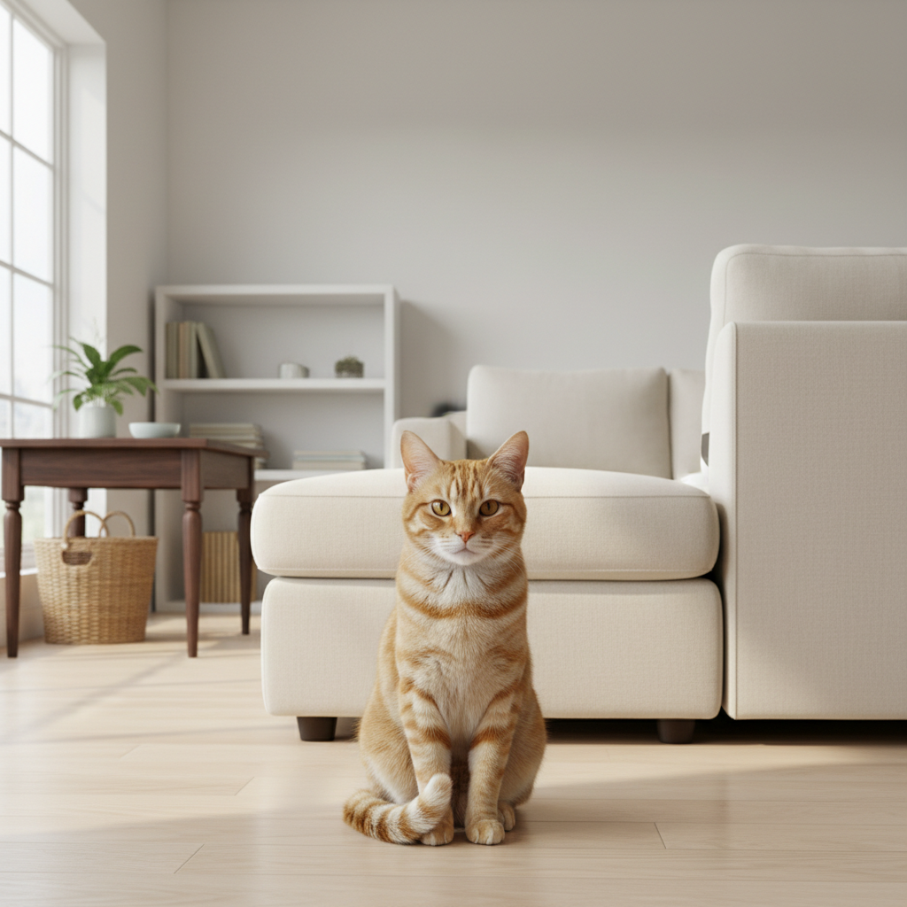 居家貓咪安全情境,提醒飼主日常照護與健康觀察