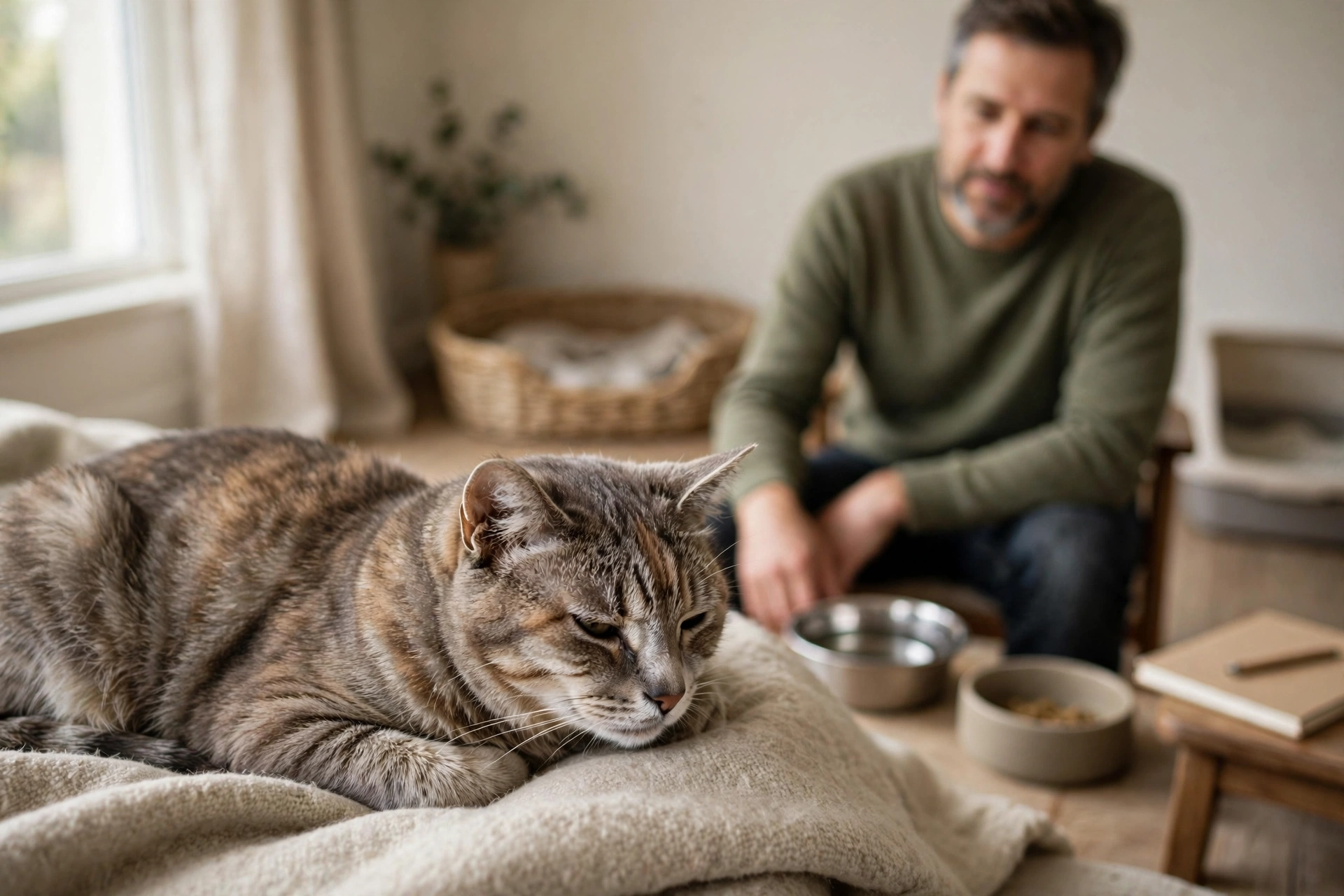 飼主陪伴高齡貓,記錄生活品質變化