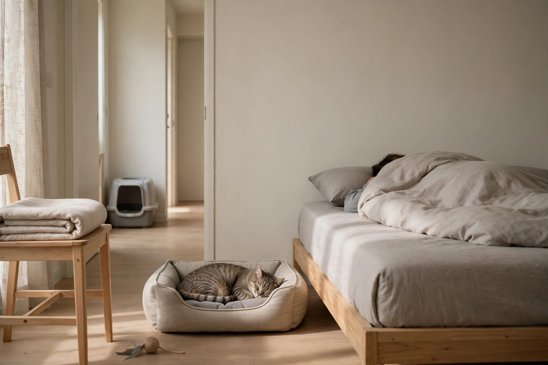 飼主與貓咪的睡眠與生活空間安全安排